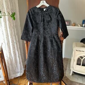 Dainty Jewells Vintage Jackie Kennedy black floral adult dress medium